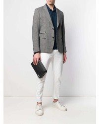 Мужской черный кожаный мужской клатч от Bally