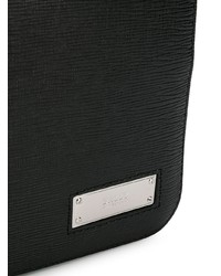 Мужской черный кожаный мужской клатч от Bally