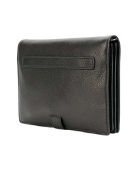 Мужской черный кожаный мужской клатч от Prada