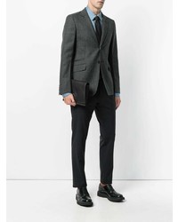 Мужской черный кожаный мужской клатч от Prada