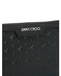 Мужской черный кожаный мужской клатч от Jimmy Choo