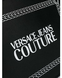 Мужской черный кожаный мужской клатч от Versace Jeans