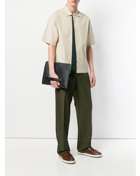 Мужской черный кожаный мужской клатч от Salvatore Ferragamo