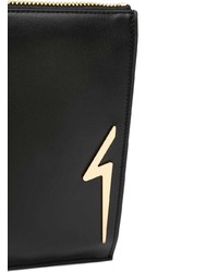 Мужской черный кожаный мужской клатч от Giuseppe Zanotti Design