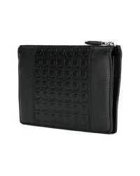 Мужской черный кожаный мужской клатч от Salvatore Ferragamo