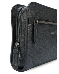 Мужской черный кожаный мужской клатч от Salvatore Ferragamo