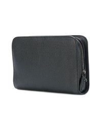 Мужской черный кожаный мужской клатч от Salvatore Ferragamo