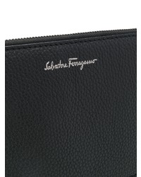 Мужской черный кожаный мужской клатч от Salvatore Ferragamo