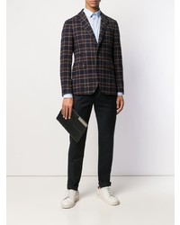 Мужской черный кожаный мужской клатч от Bottega Veneta