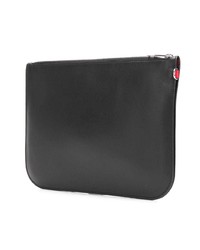 Мужской черный кожаный мужской клатч от Alexander McQueen