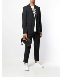 Мужской черный кожаный мужской клатч от Versace