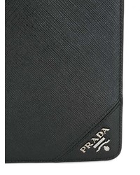 Мужской черный кожаный мужской клатч от Prada