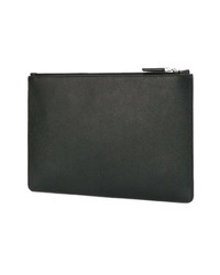 Мужской черный кожаный мужской клатч от Prada