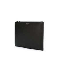 Мужской черный кожаный мужской клатч от Saint Laurent