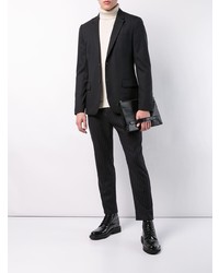 Мужской черный кожаный мужской клатч от Coach