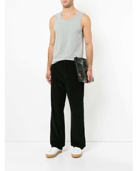 Мужской черный кожаный мужской клатч от Makavelic