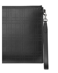 Мужской черный кожаный мужской клатч от Burberry