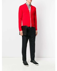 Мужской черный кожаный мужской клатч от AMI Alexandre Mattiussi