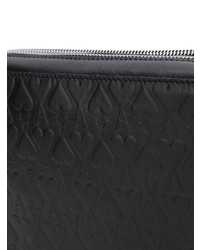 Мужской черный кожаный мужской клатч от AMI Alexandre Mattiussi