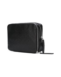 Мужской черный кожаный мужской клатч от AMI Alexandre Mattiussi