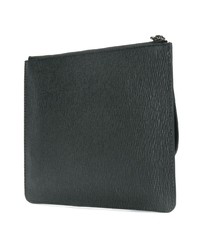 Мужской черный кожаный мужской клатч от Salvatore Ferragamo