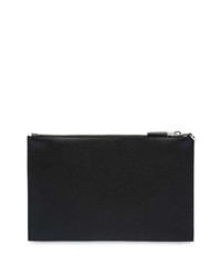 Мужской черный кожаный мужской клатч от Prada