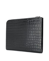 Мужской черный кожаный мужской клатч от Alexander McQueen