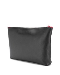 Мужской черный кожаный мужской клатч от Alexander McQueen