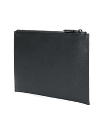 Мужской черный кожаный мужской клатч от Prada