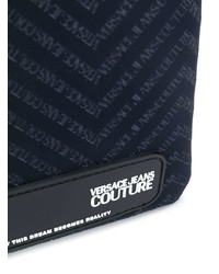 Мужской черный кожаный мужской клатч от VERSACE JEANS COUTURE