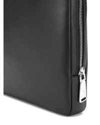 Мужской черный кожаный мужской клатч от Jil Sander