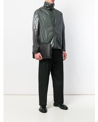 Мужской черный кожаный мужской клатч от Jil Sander