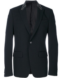Мужской черный кожаный пиджак с шипами от Givenchy