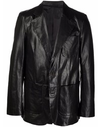 Мужской черный кожаный пиджак от Acne Studios
