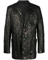 Мужской черный кожаный пиджак от Acne Studios