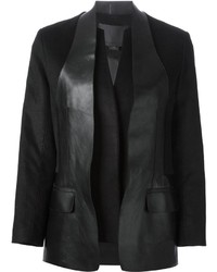 Женский черный кожаный пиджак от Alexander Wang