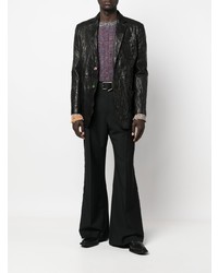 Мужской черный кожаный пиджак от Acne Studios