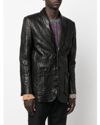Мужской черный кожаный пиджак от Acne Studios