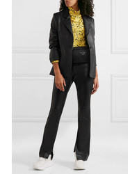 Женский черный кожаный пиджак от Golden Goose Deluxe Brand