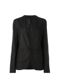 Мужской черный кожаный пиджак от Giorgio Brato