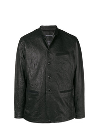 Мужской черный кожаный пиджак от John Varvatos