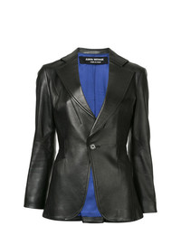 Женский черный кожаный пиджак от Junya Watanabe Comme Des Garçons Vintage
