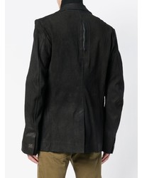 Мужской черный кожаный пиджак от Isaac Sellam Experience