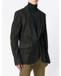 Мужской черный кожаный пиджак от Isaac Sellam Experience