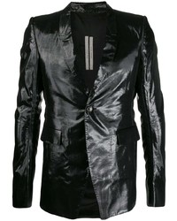 Мужской черный кожаный пиджак от Rick Owens