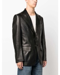 Мужской черный кожаный пиджак от Tom Ford