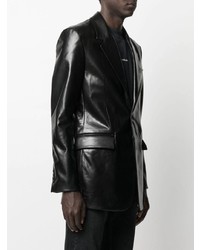 Мужской черный кожаный пиджак от Acne Studios