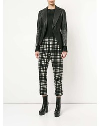 Женский черный кожаный пиджак от Junya Watanabe Comme Des Garçons Vintage