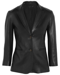 Женский черный кожаный пиджак от The Row