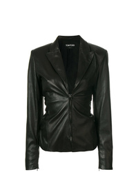 Женский черный кожаный пиджак от Tom Ford